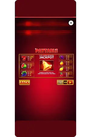 Tabela wypłat symboli automat Jackpot Bells online